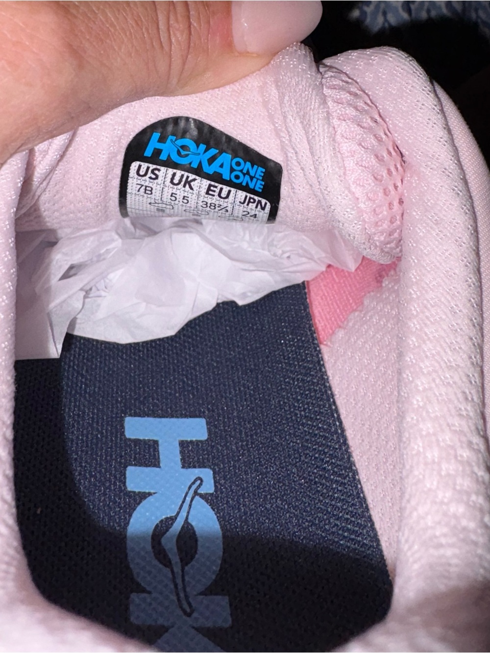 Hoka Women's Bondi 9 Rose teal and petal Athletic Running Shoes with Teal Logo - Picture 5 of 6